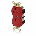 Leviton ELECTRICAL RECEPTACLES 5-20R IND GRD RECEP BRASS STRAP RED 5362-SGR